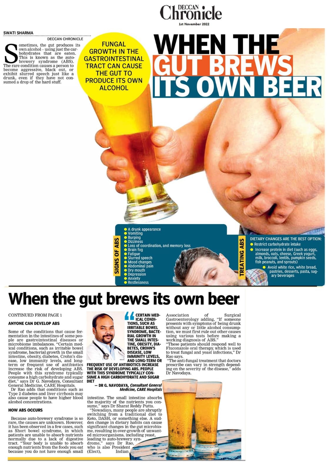 When the gut Brews its own Beer
